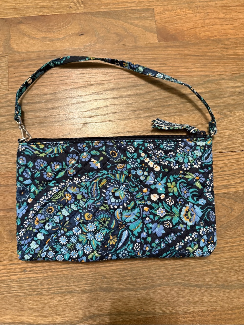 Vera Bradley Quilted Floral Convertible Wristlet Bag - Blue